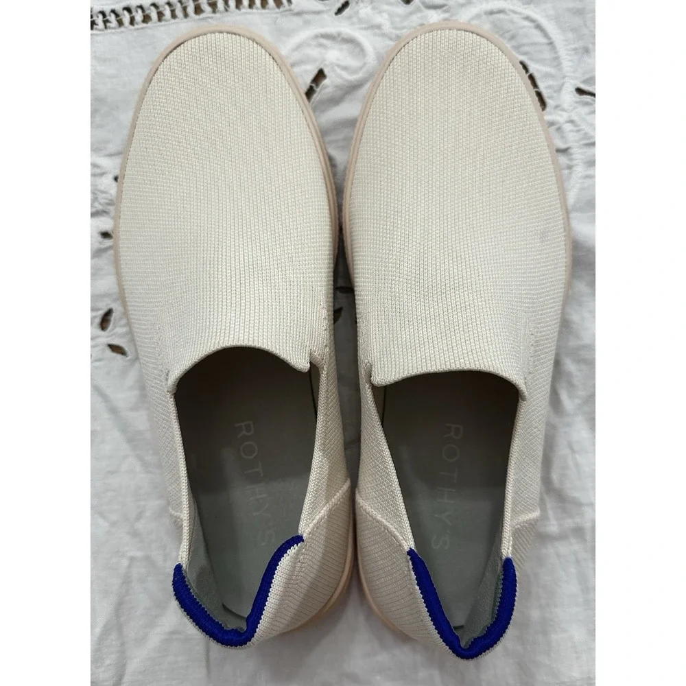 Rothy's City Slip On Sneaker Women's 10 Or Men's 8.5 UNISEX-Pinkish White - Picture 3 of 7